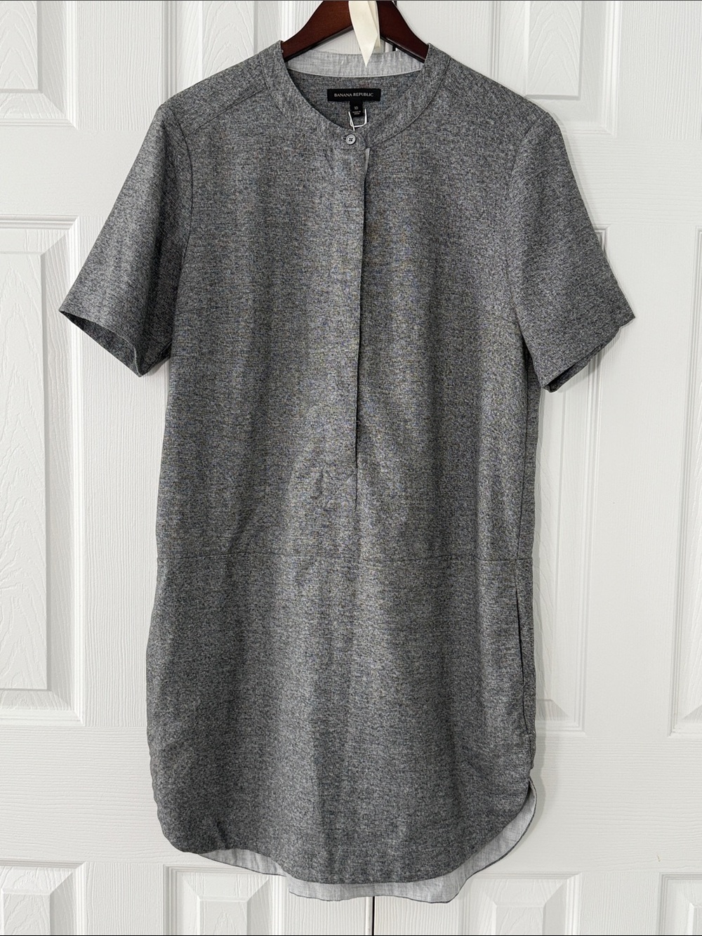 Banana Republic Shirt Dress Women’s Sz 10 Classic Short Sleeve Preppy Office